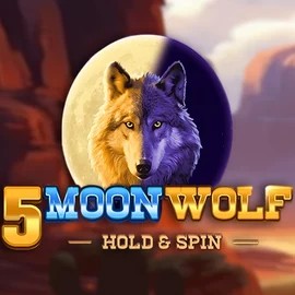 5 Moon Wolf slot logo by Apparat Gaming at Afkspin Casino