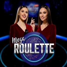 Mega Roulette online game logo by Pragmatic Play on afkspin.eu.com